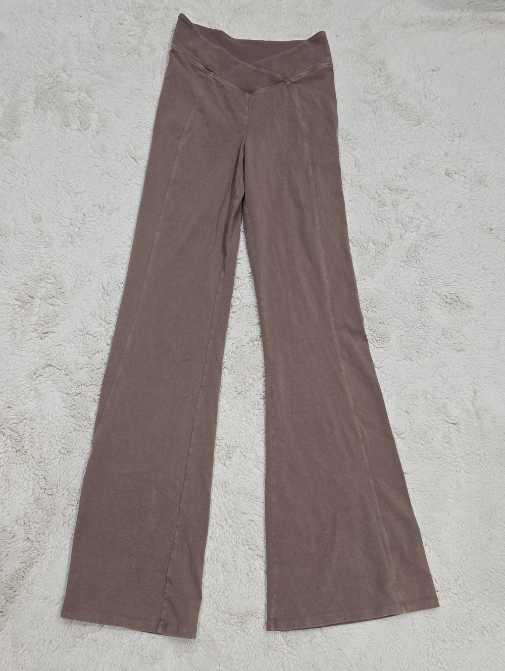Urban Outfitters Flared Yoga Pants in Taupe Brown